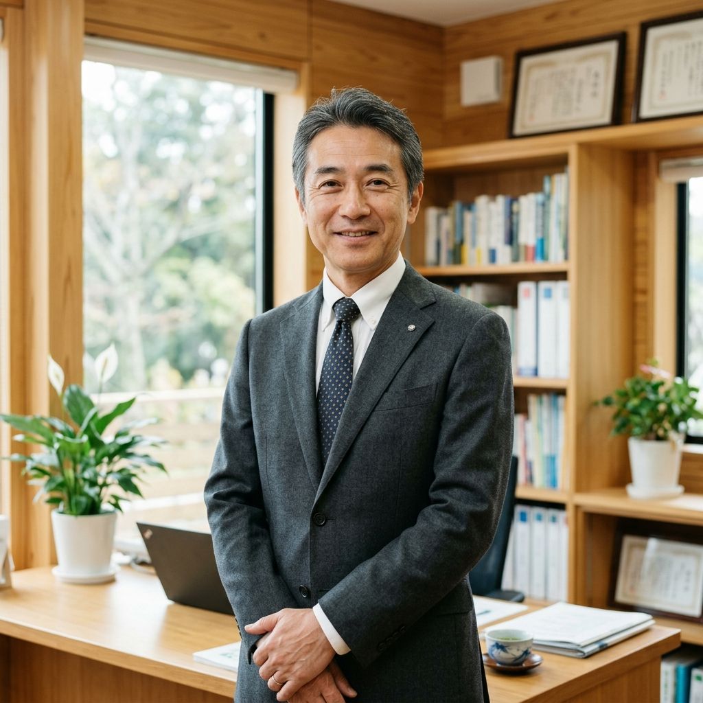理事長のポートレート（AI生成画像）