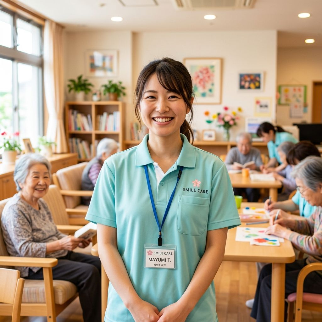 先輩職員のポートレート（AI生成画像）